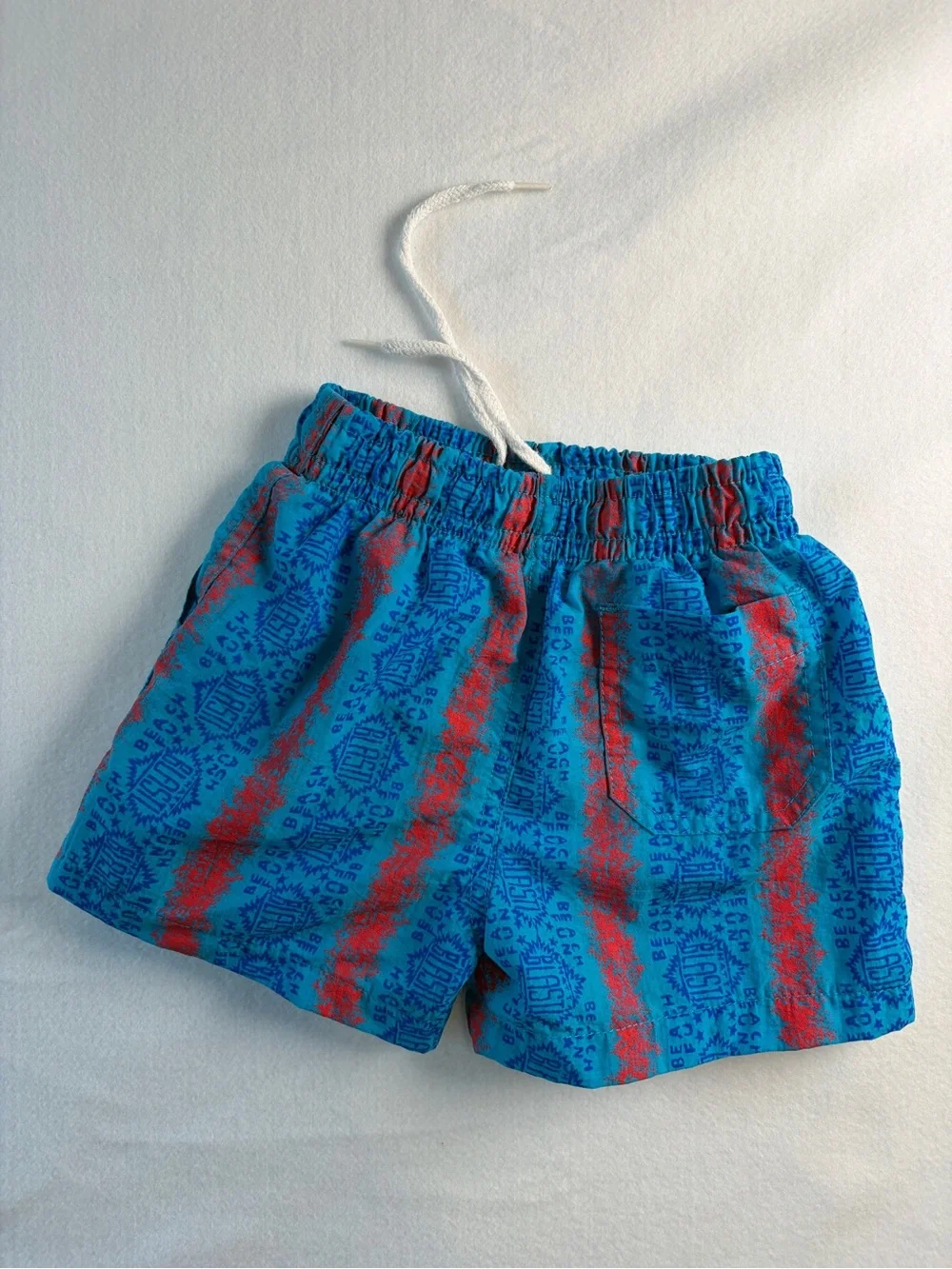 VTG Tadpole 80s Swim Trunks‎ Shorts Geometric AOP What a Blast! 2T
